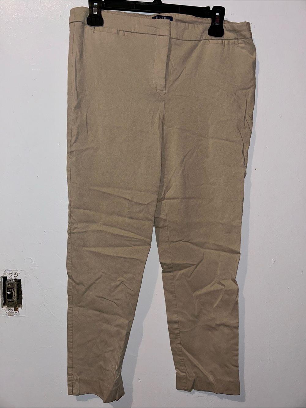 Kaari Blue Women's Tan Straight-Leg Trousers